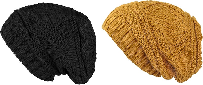 Lilax Knit Slouchy Oversized Soft Warm Winter Beanie Hat - Image 4